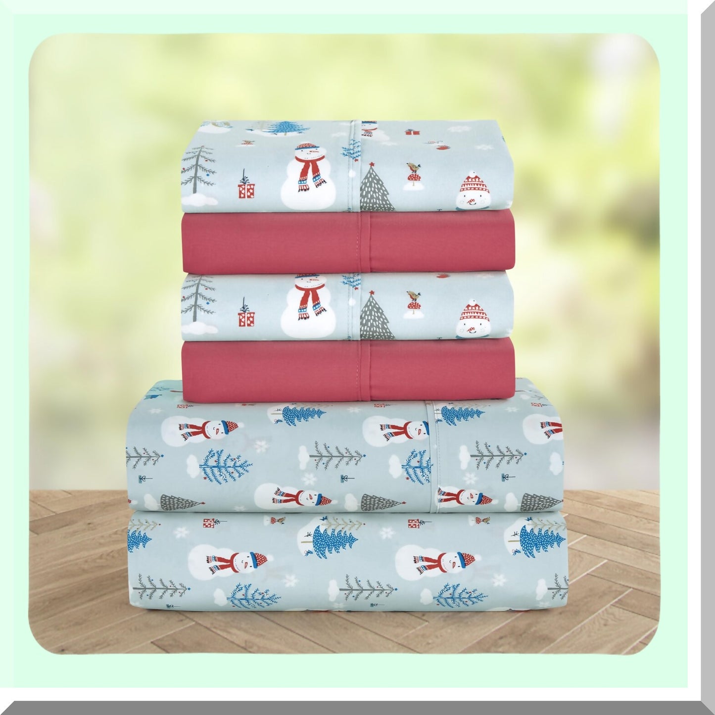 Silver Snowflake Dreams 1500 Luxury Soft Bed Sheets - Premium Hotel Quality Microfiber Bedding Set for Full Size Beds - Wrinkle and Fade Resistant, Holiday Pattern, 6-Piece Set