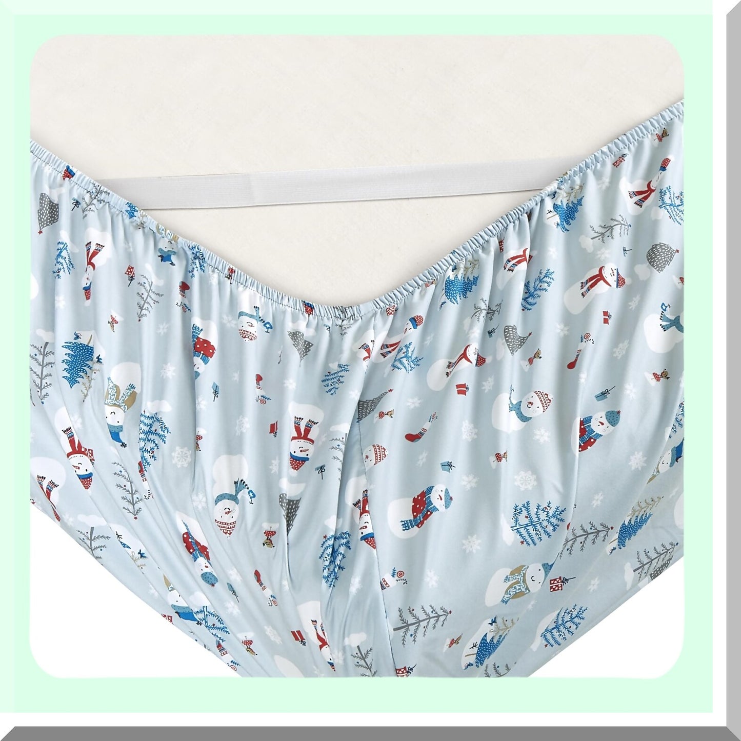 Silver Snowflake Dreams 1500 Luxury Soft Bed Sheets - Premium Hotel Quality Microfiber Bedding Set for Full Size Beds - Wrinkle and Fade Resistant, Holiday Pattern, 6-Piece Set