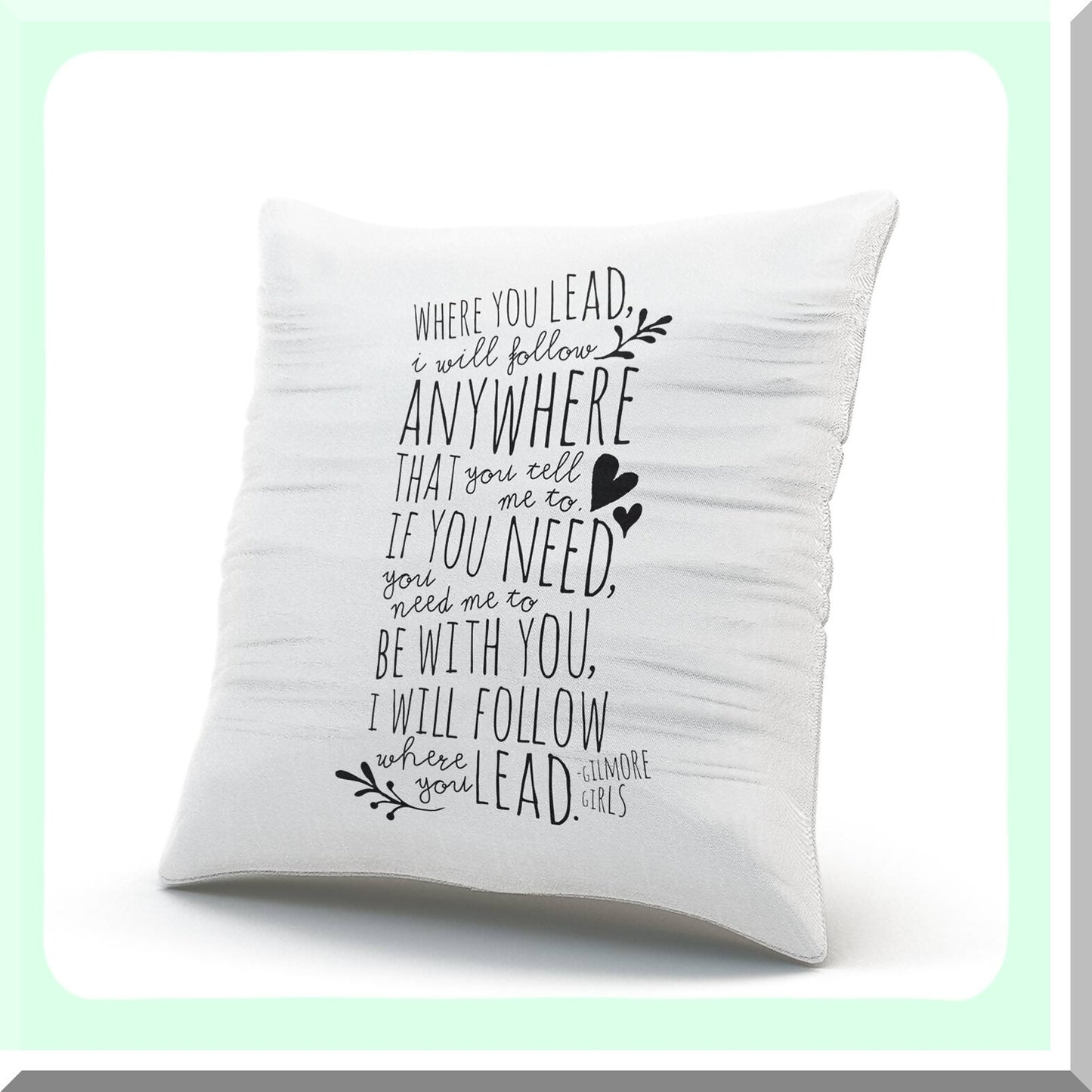 Gilmore Girls Theme Song Pillowcase - European Square Throw Pillow Cover - Black and White Home Decor - Custom Fashion Cushion Case - 26x26 Inches