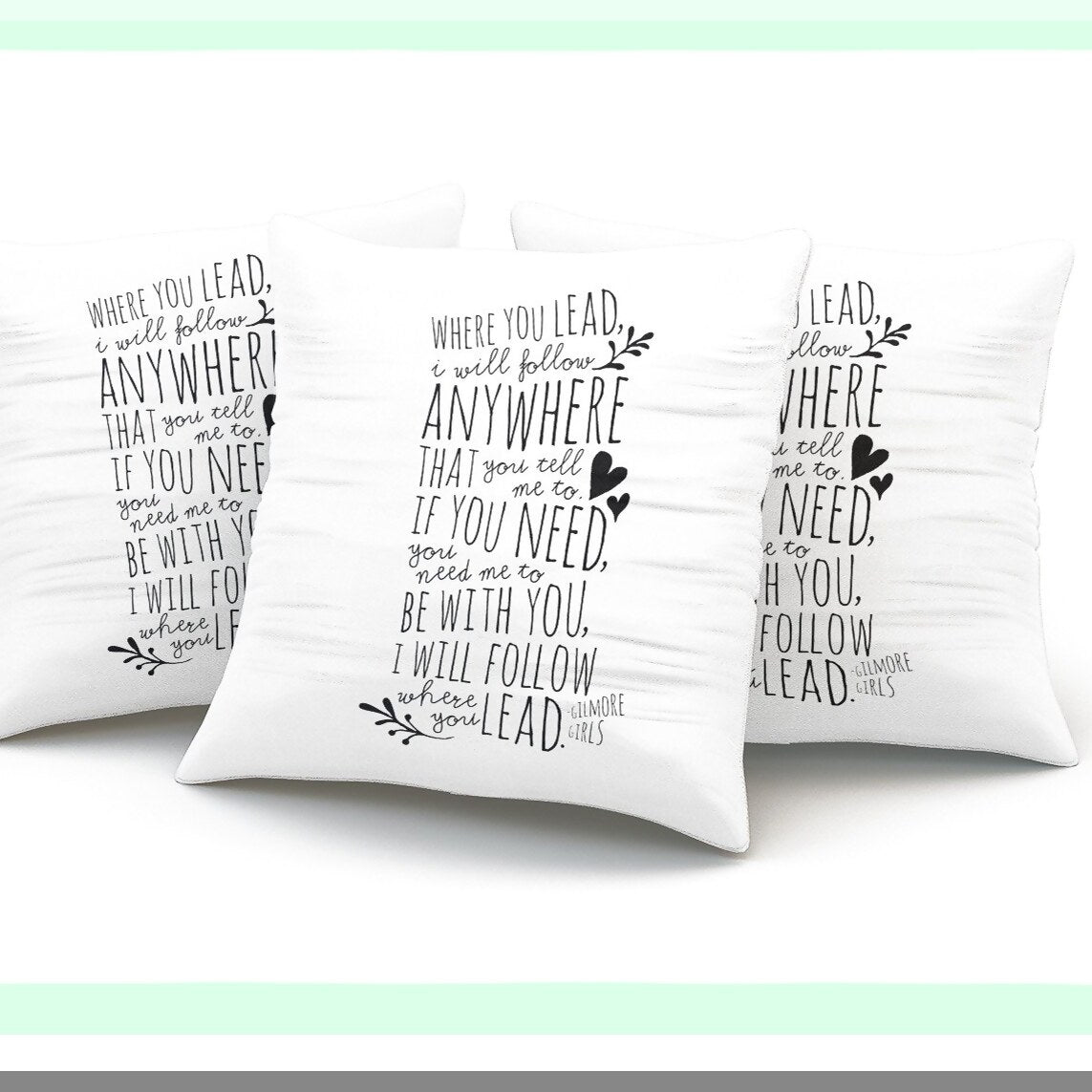 Gilmore Girls Theme Song Pillowcase - European Square Throw Pillow Cover - Black and White Home Decor - Custom Fashion Cushion Case - 26x26 Inches