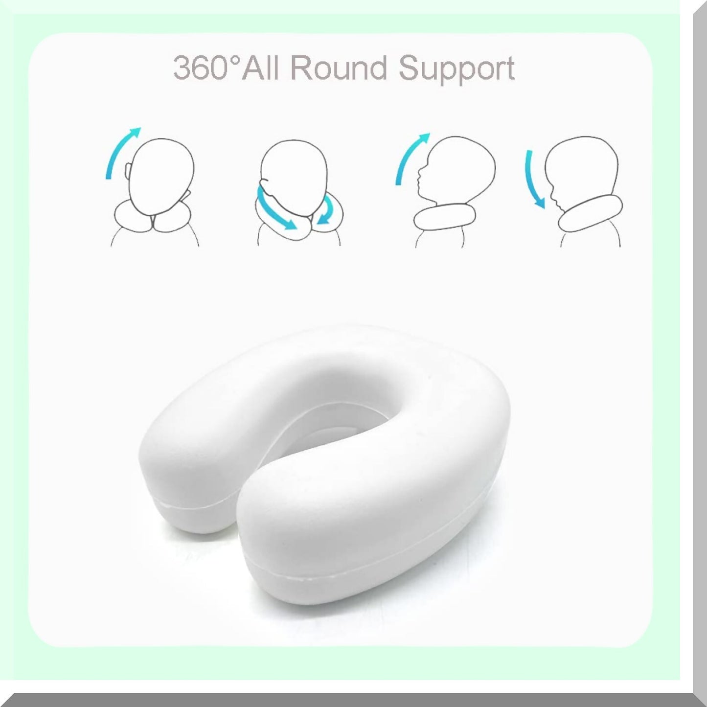 MemoryCloud Travel Neck Pillow - U Shaped Memory Foam Headrest for Airplane, Car, Home & Office. Portable Sleep Support for Flights.