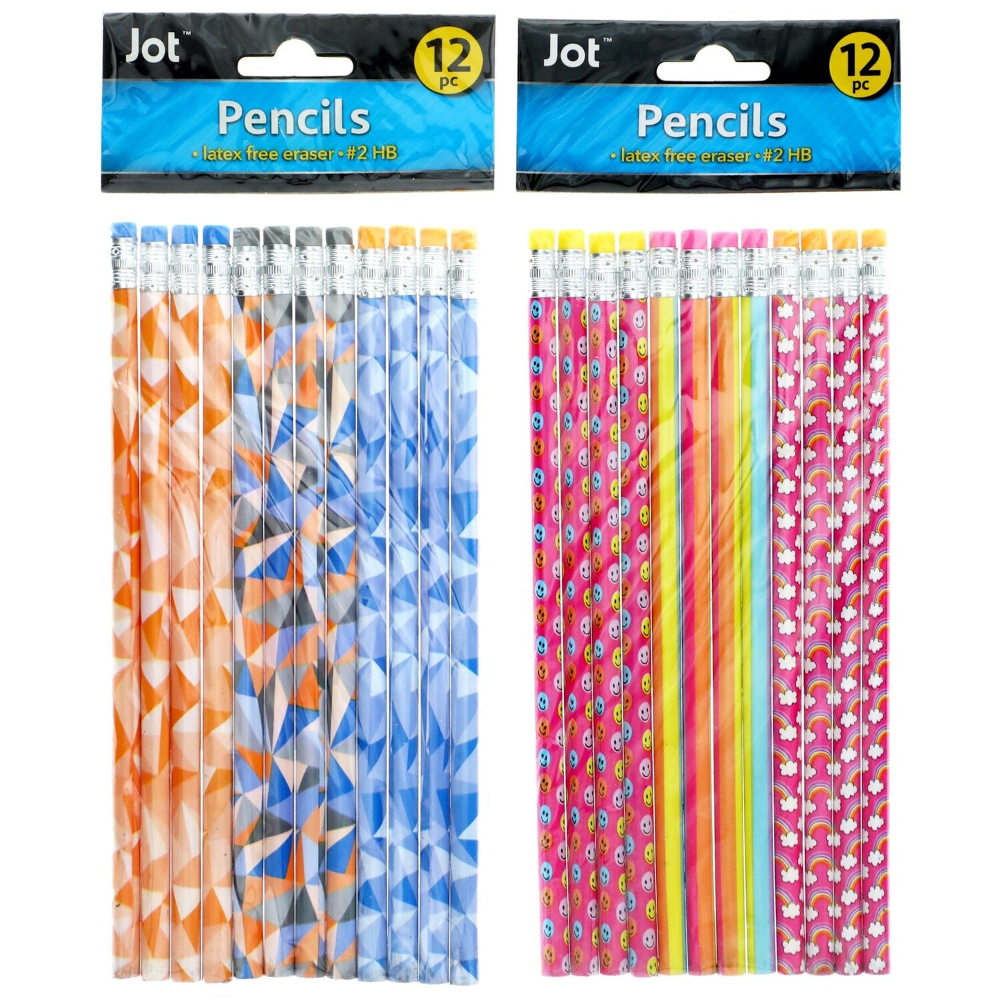Jot #2 Pencils with Printed Designs, 12-ct. Packs (Pack of 36)