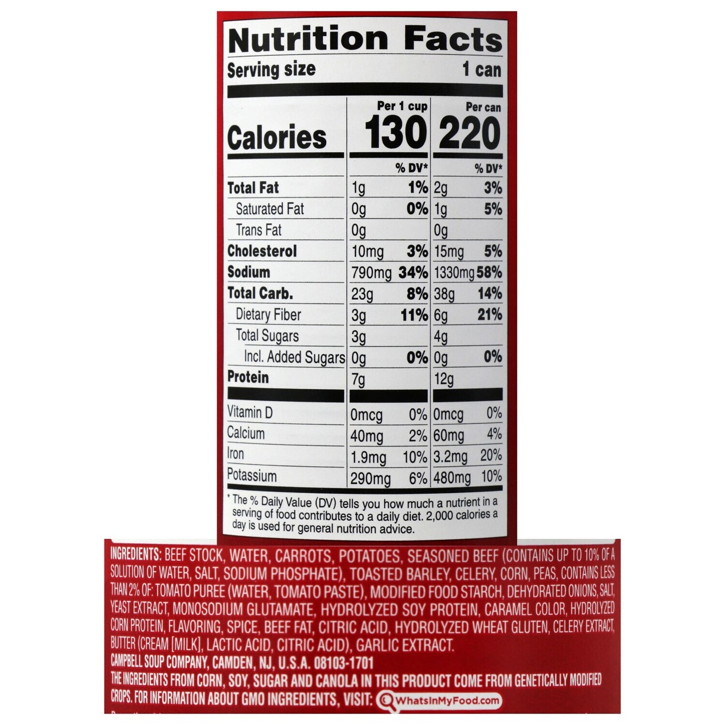 Campbell's Kitchen Classics Beef Barley Soup 14.5 oz (Pack of 12)