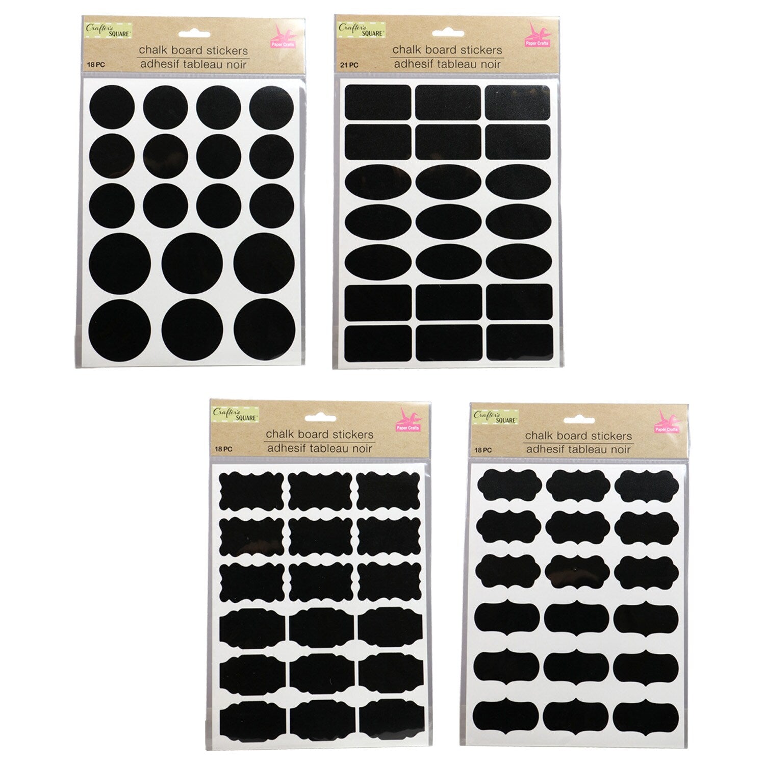 Crafter's Square Chalkboard Stickers (Pack of 36)