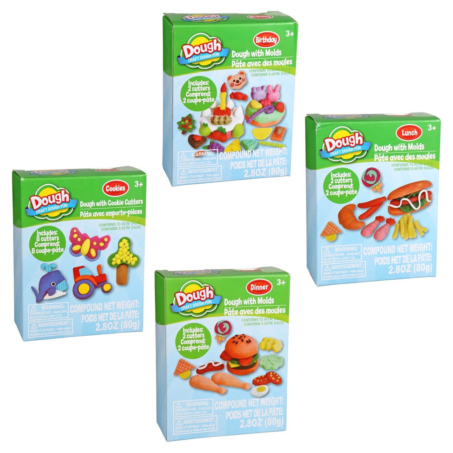 Craft Dough Fun Food Kits, 2.8-oz. (Pack of 24)