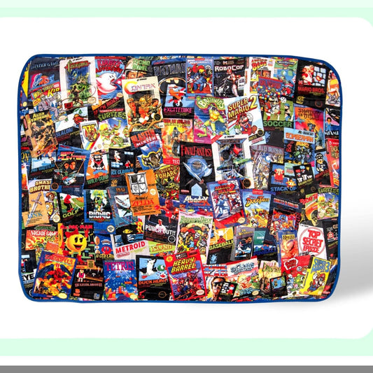 PixelPioneer Retro Gaming Fleece Blanket - 45x60 Inches of 8-Bit Nostalgia