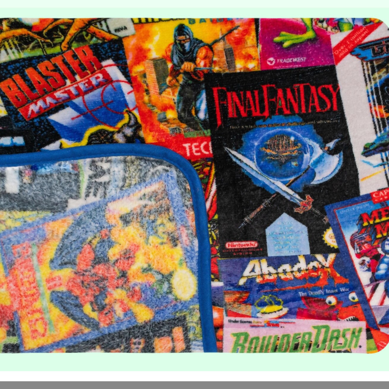 PixelPioneer Retro Gaming Fleece Blanket - 45x60 Inches of 8-Bit Nostalgia