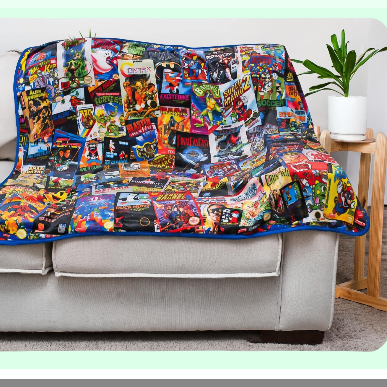 PixelPioneer Retro Gaming Fleece Blanket - 45x60 Inches of 8-Bit Nostalgia