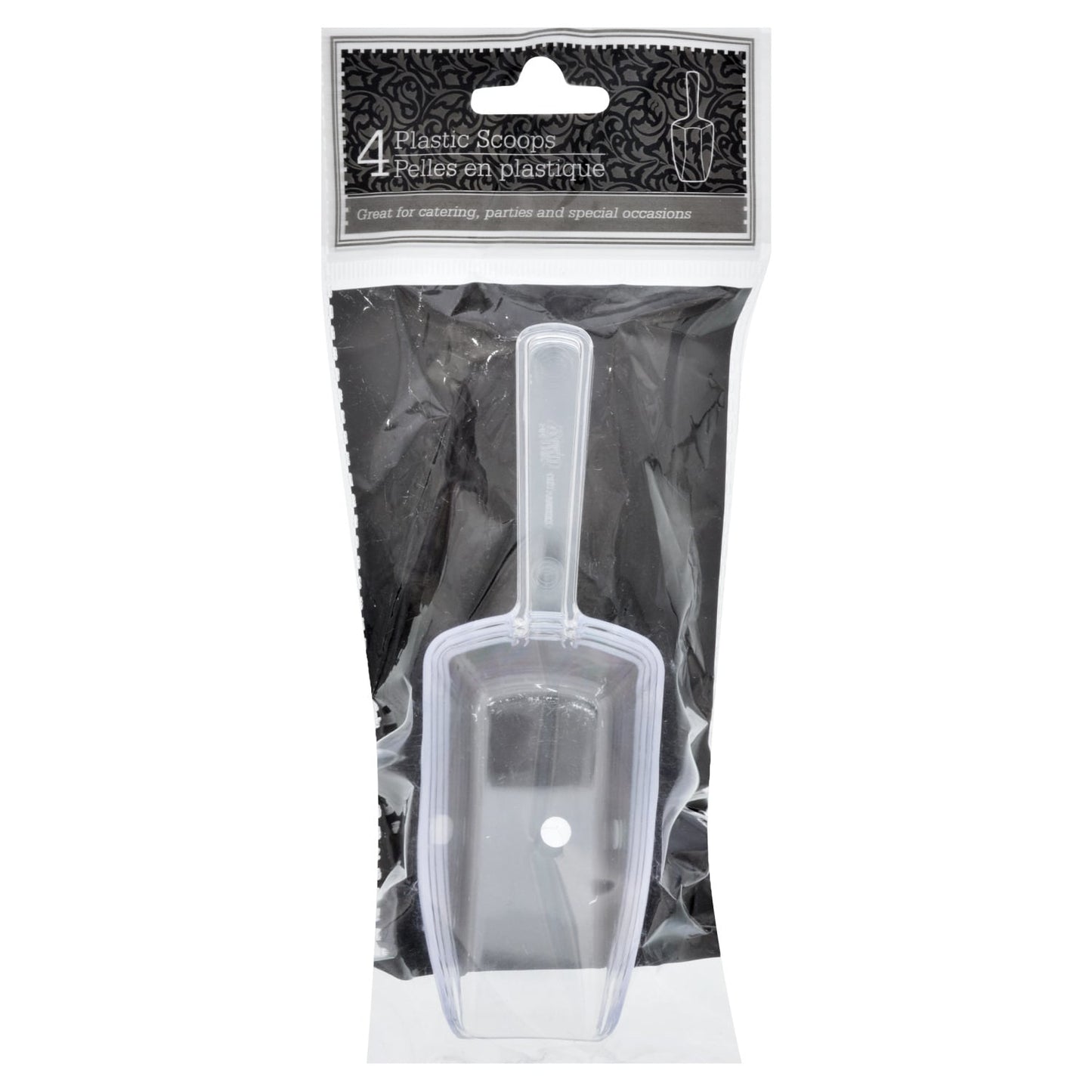 Clear Plastic Scoops, 4-ct. Packs (Pack of 24)