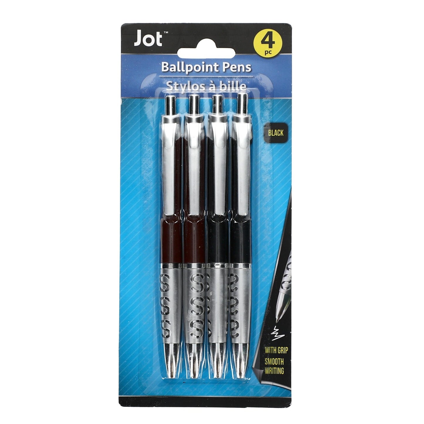 Jot Executive Comfort Grip Retractable Ballpoint Pens, 4-ct. Packs (Pack of 24)