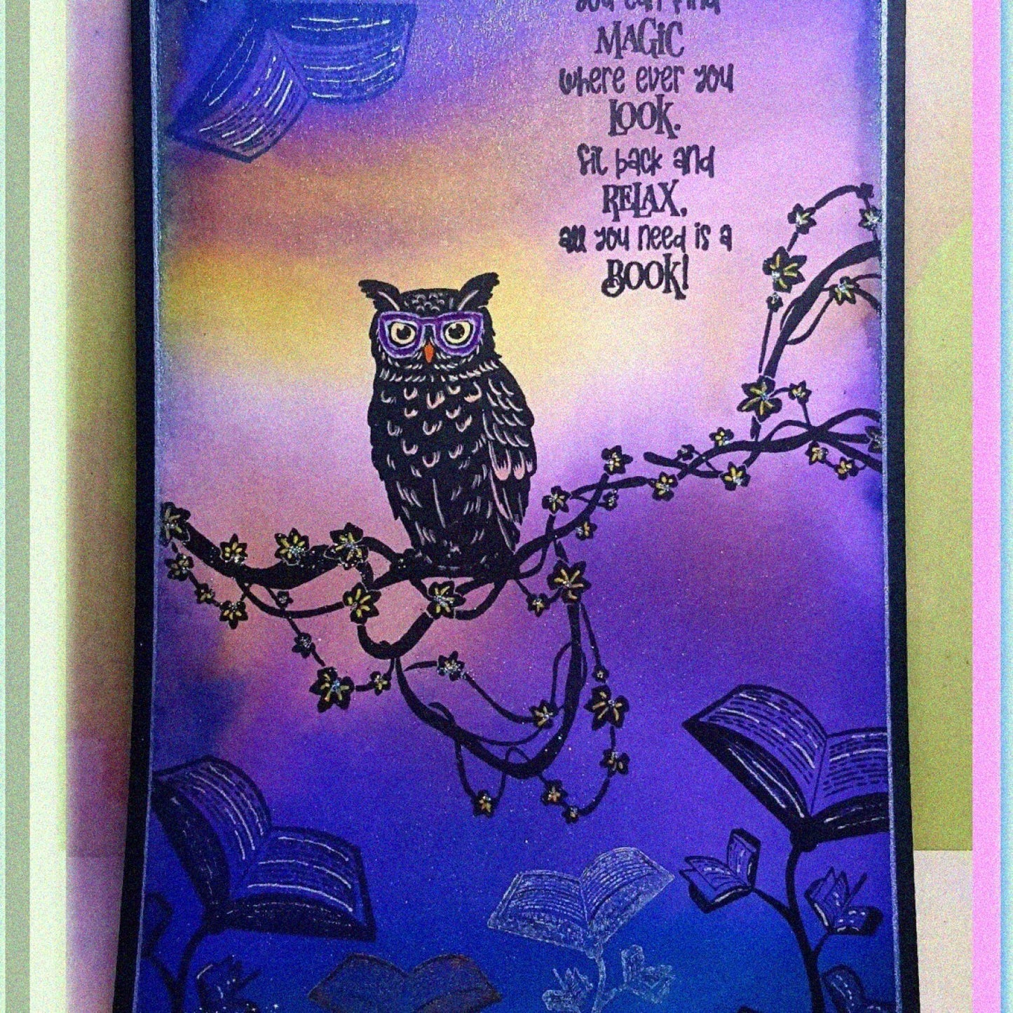 Book Flowers Stamps Set