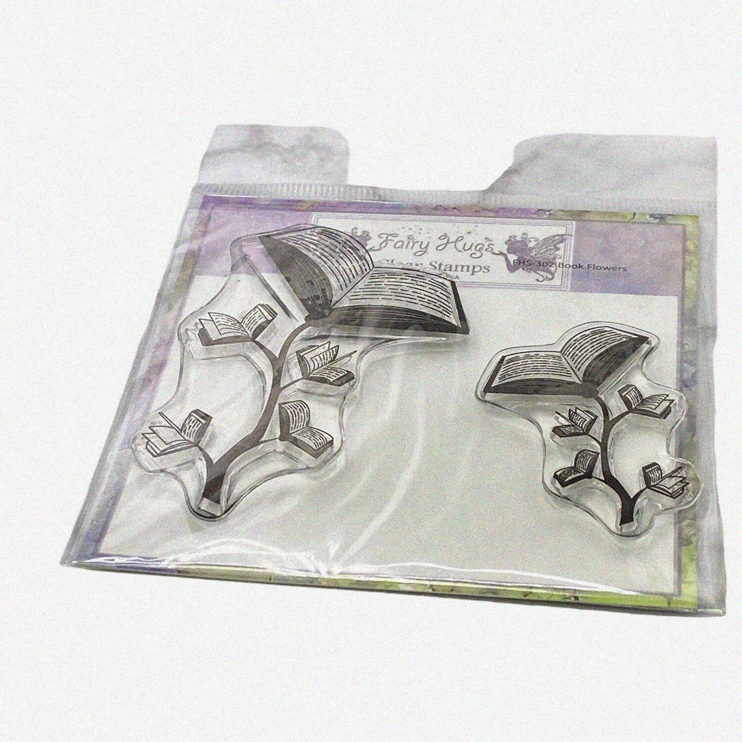 Book Flowers Stamps Set