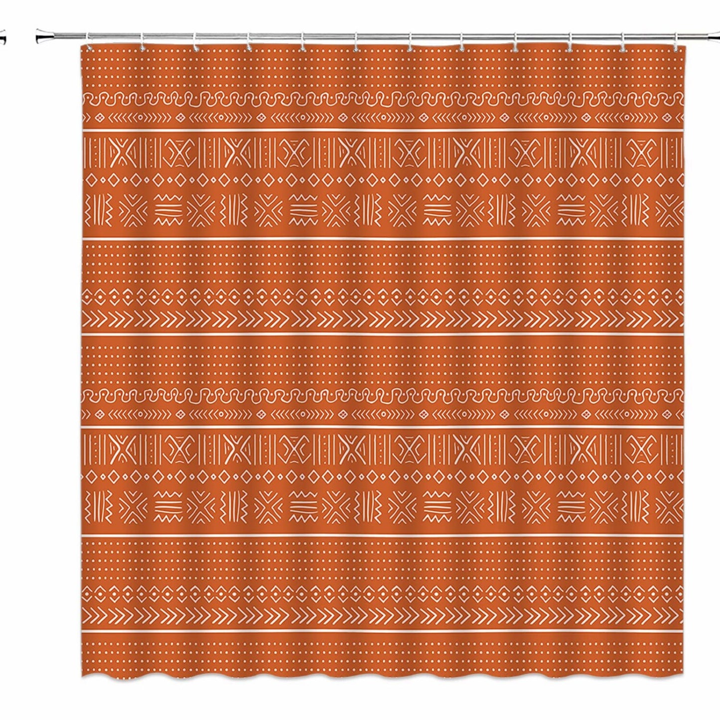 Boho Geometric Shower Curtain Polyester Fabric