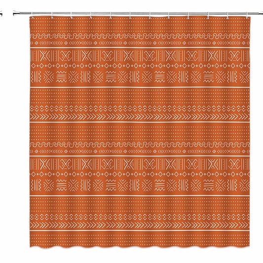 Boho Geometric Shower Curtain Polyester Fabric