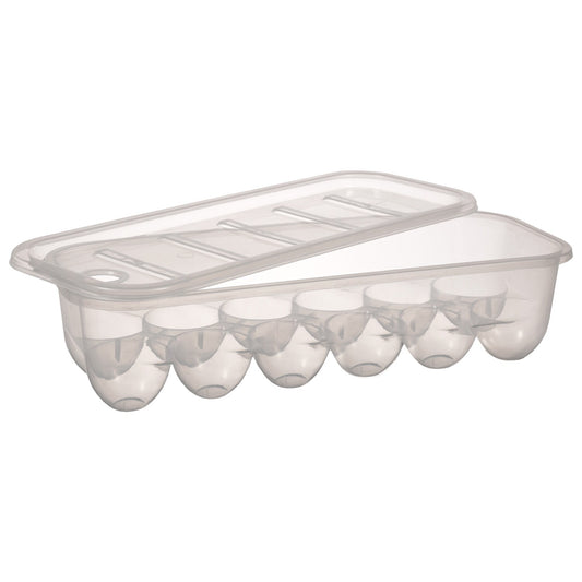 Essentials Rectangular Plastic Egg Storage Containers, 12.5x5 in. (Pack of 24)