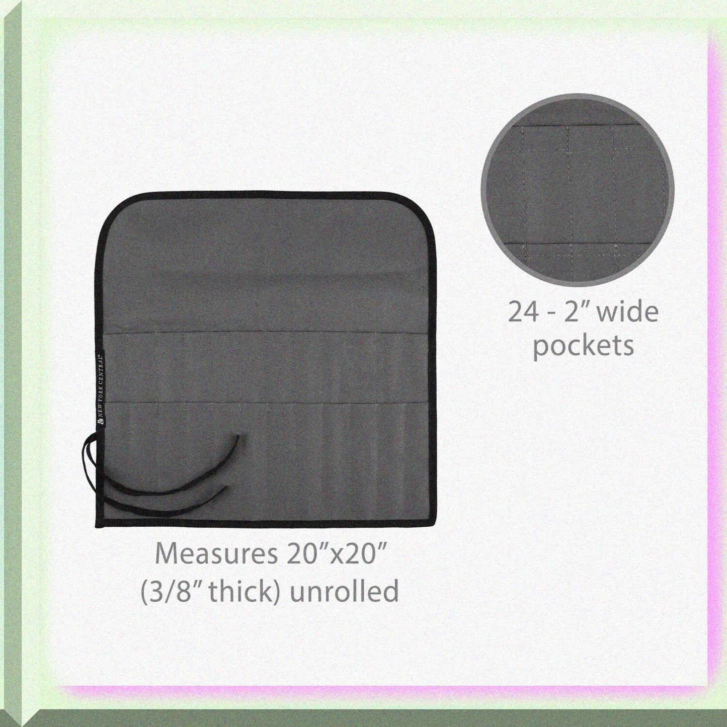 Paint Brush Roll-Up Case Gray 20x20 inches