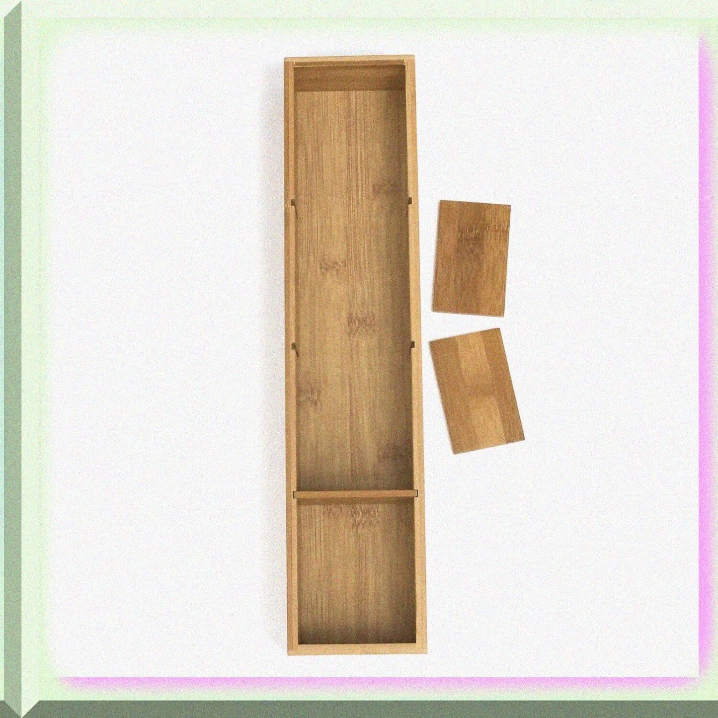 Bamboo Wood 4-Part Drawer Organizer