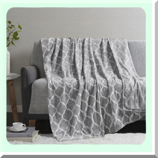 UltraSoft Microlight Plush Throw - Oversized Cozy Blanket for Couch, Sofa, Bed - 60"x70" Grey"