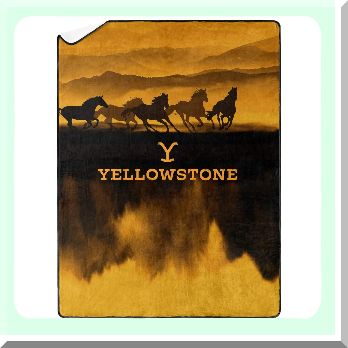 Wild Horses Silk Touch Sherpa Throw - Oversized 60x80 Blanket