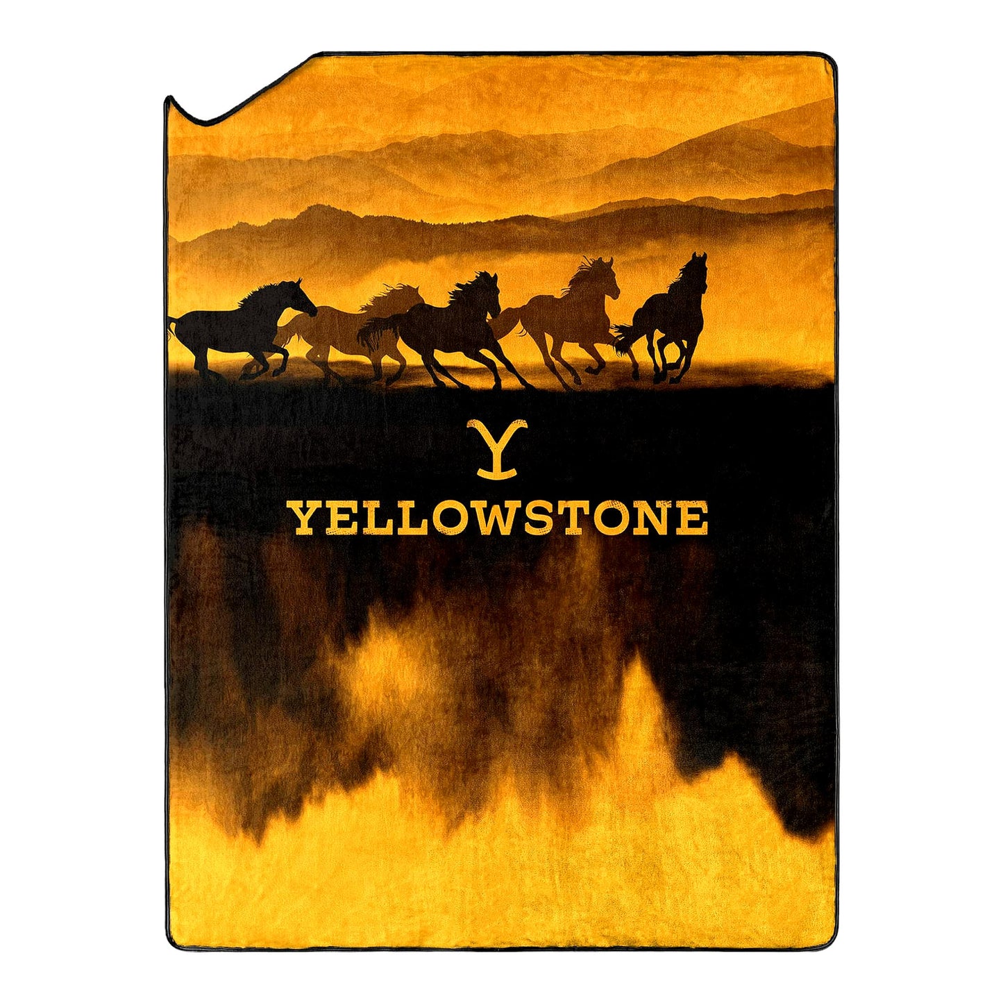 Wild Horses Silk Touch Sherpa Throw - Oversized 60x80 Blanket