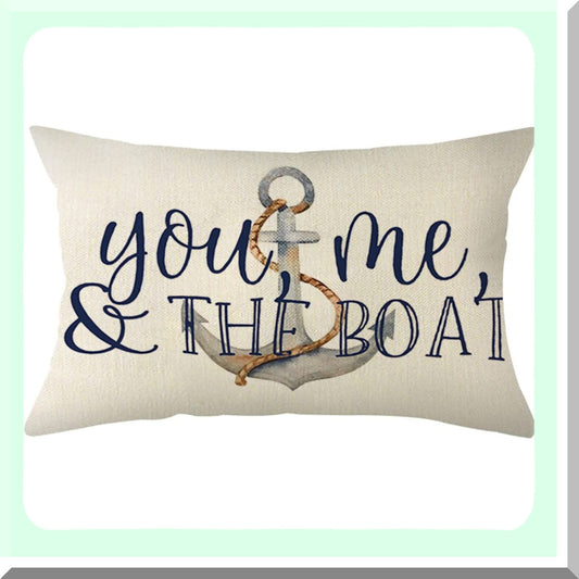 Beach Bliss Summer Pillow Covers - Coastal Decor Cushion Case for Sofa Couch - 12 x 20 Inch Tropical Throw Pillow Cover