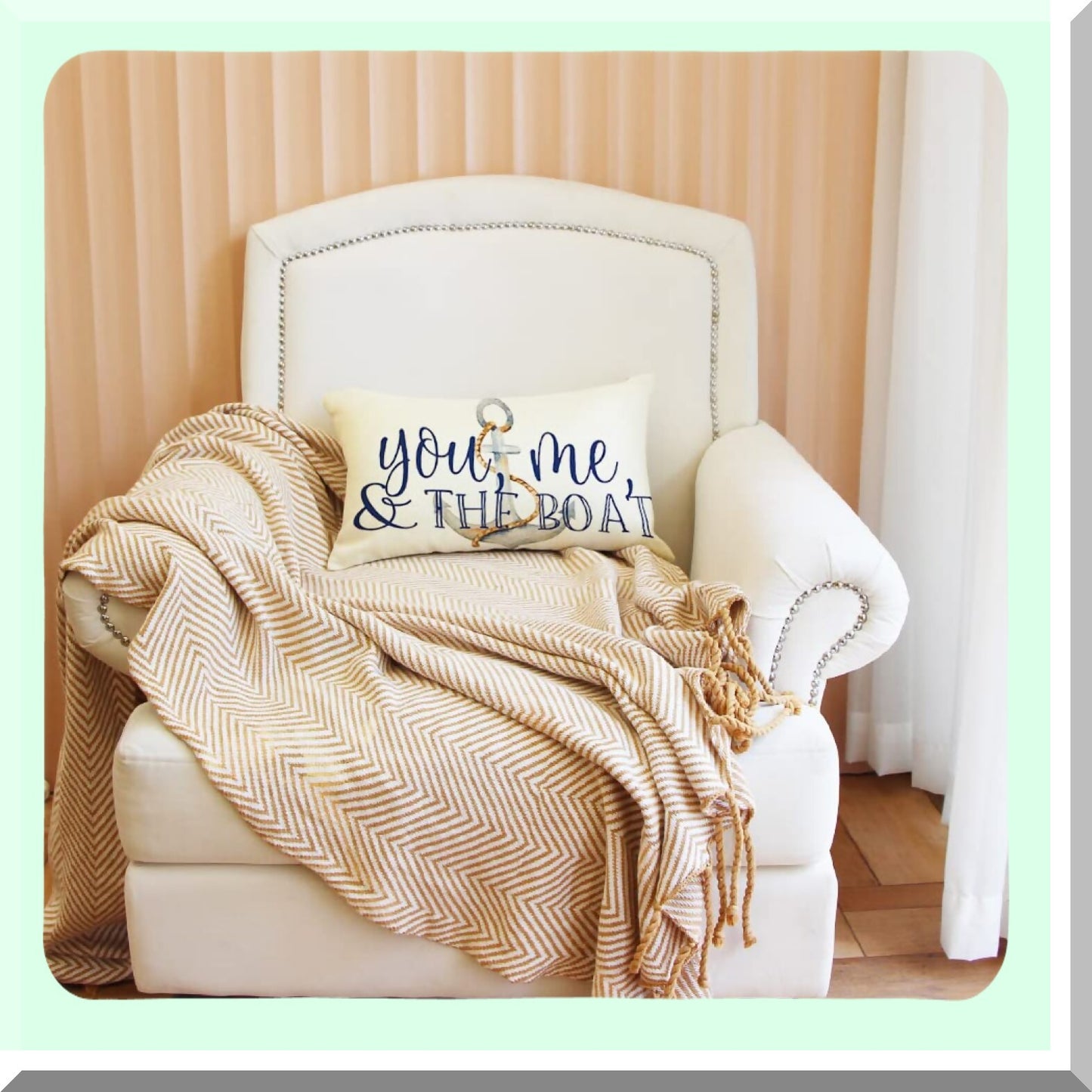 Beach Bliss Summer Pillow Covers - Coastal Decor Cushion Case for Sofa Couch - 12 x 20 Inch Tropical Throw Pillow Cover