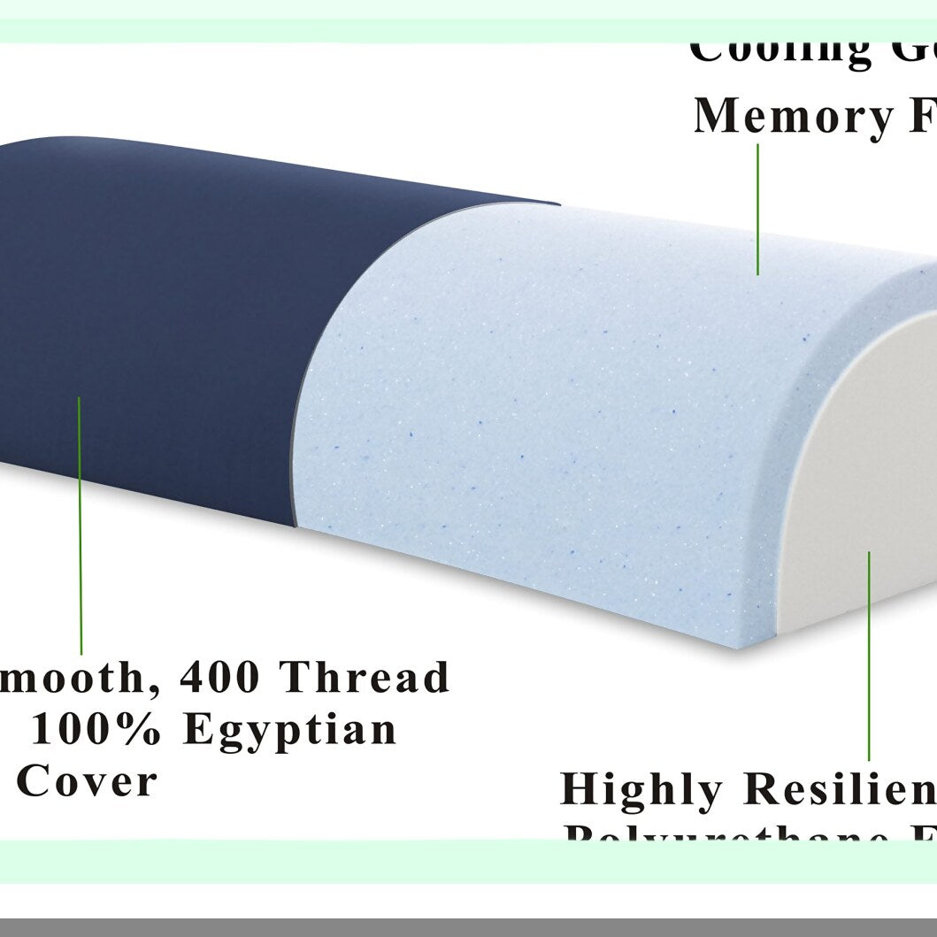 OrthoAlign Four Position Support Pillow - 400 Thread Count Cotton Cover - 20.5" x 8" x 4.5" - Neck, Back, Lumbar, Knee Support - Pain Relief & Comfort - Sleep Aid