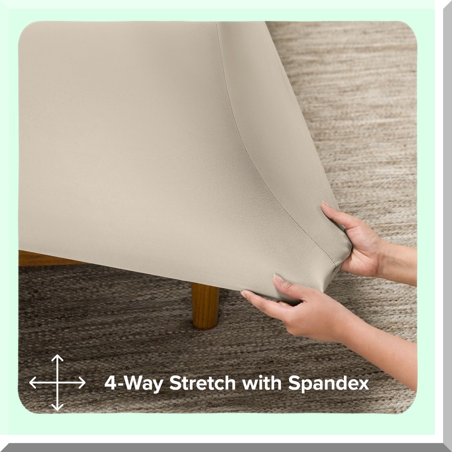 StretchLux Microfiber 4-Way Stretch Sheet Set - Twin XL Sand - Stretch Fitted Sheet, Stretch Flat Sheet, Envelope Pillowcase - Premium Quality Bedding