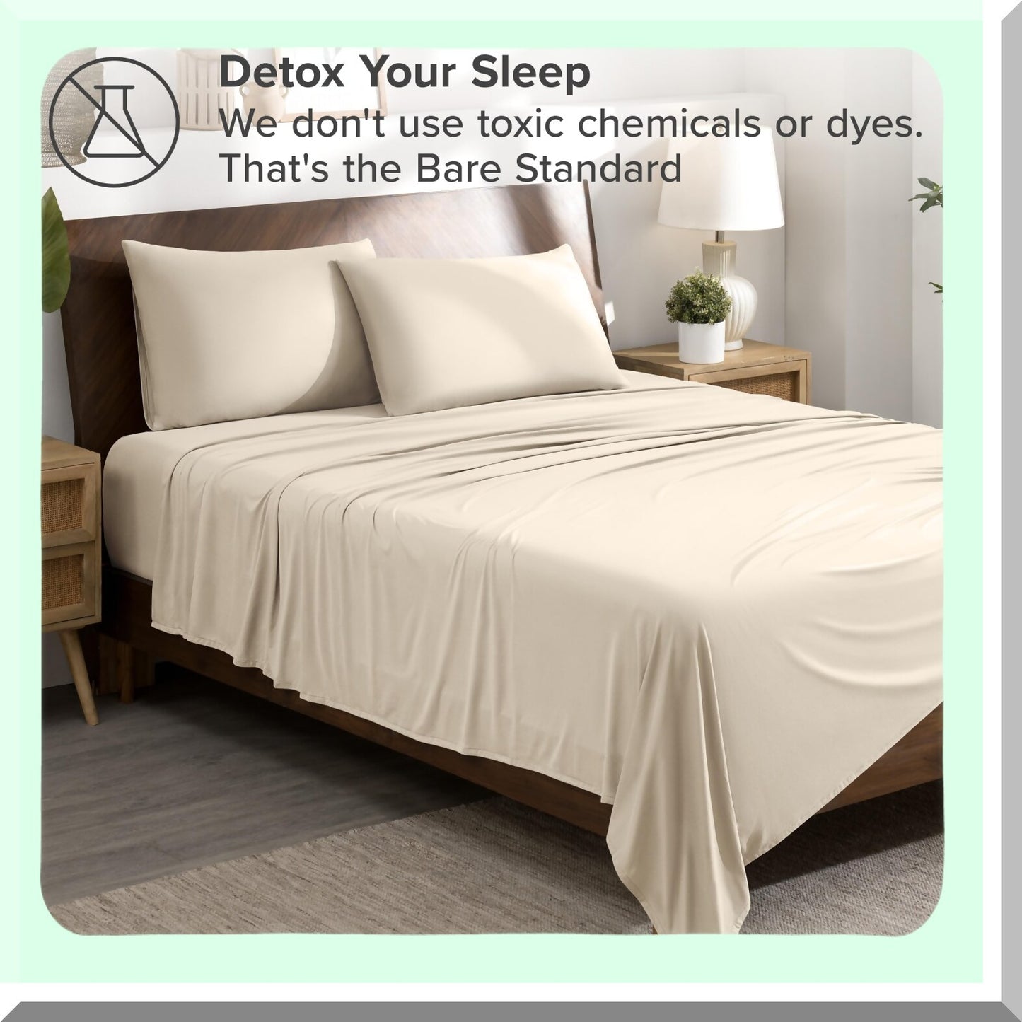 StretchLux Microfiber 4-Way Stretch Sheet Set - Twin XL Sand - Stretch Fitted Sheet, Stretch Flat Sheet, Envelope Pillowcase - Premium Quality Bedding