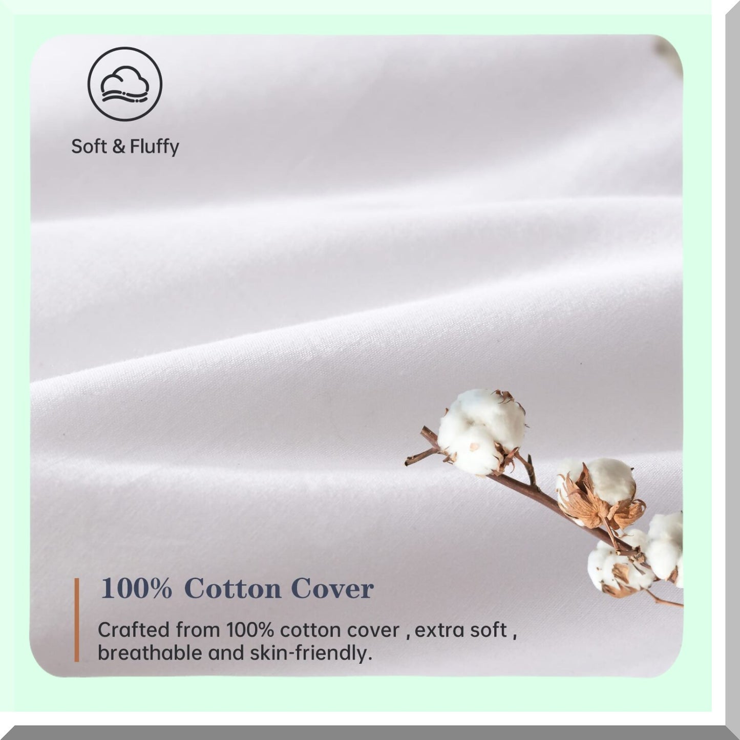 UltraSoft CottonCool All Season Comforter - White - Microfiber Quilted Duvet Insert - Breathable Cooling Bedding - Down Alternative - Size Queen