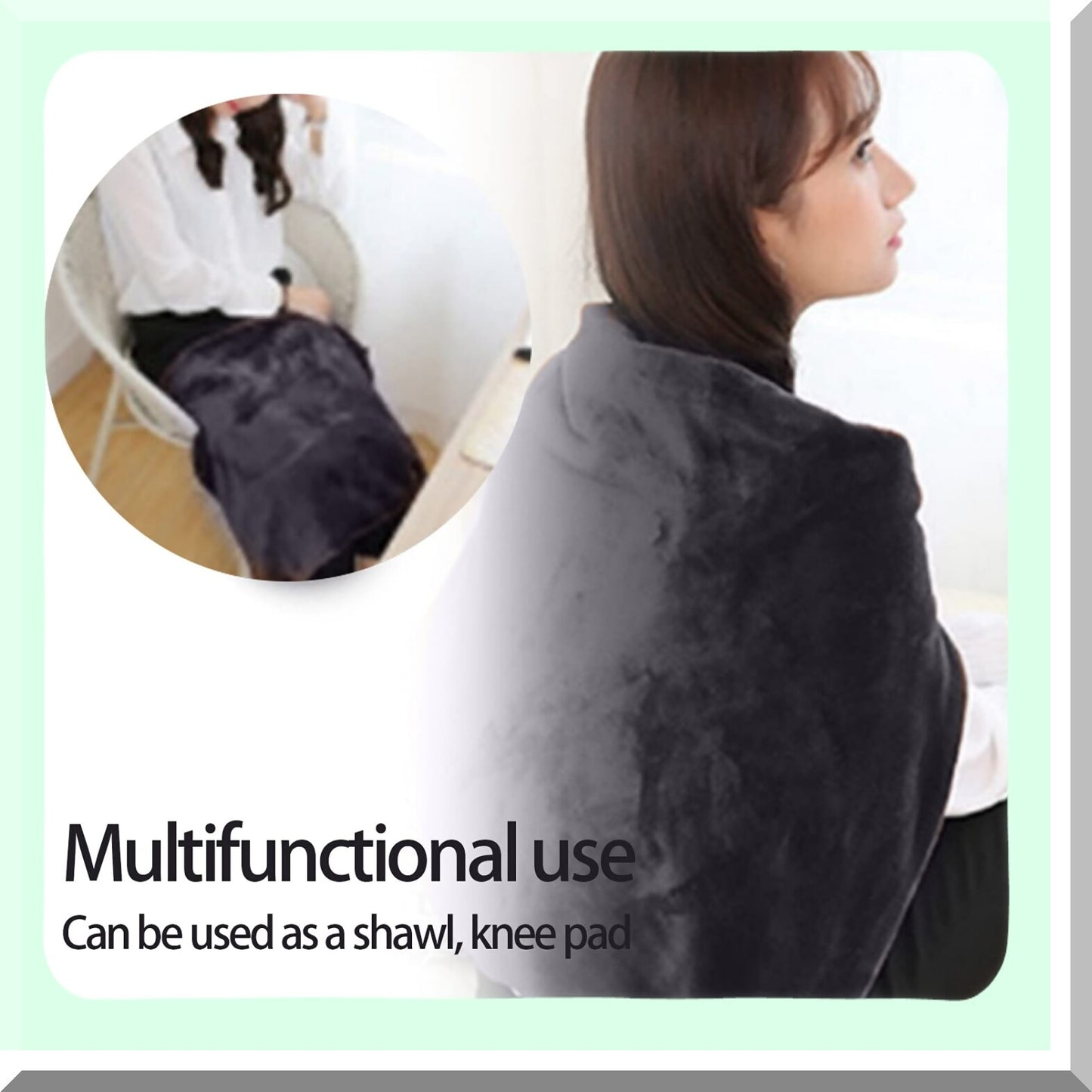 CozyHeat Foldable USB Electric Heated Throw - Perfect for Winter, Home, Office, Car, and Camping