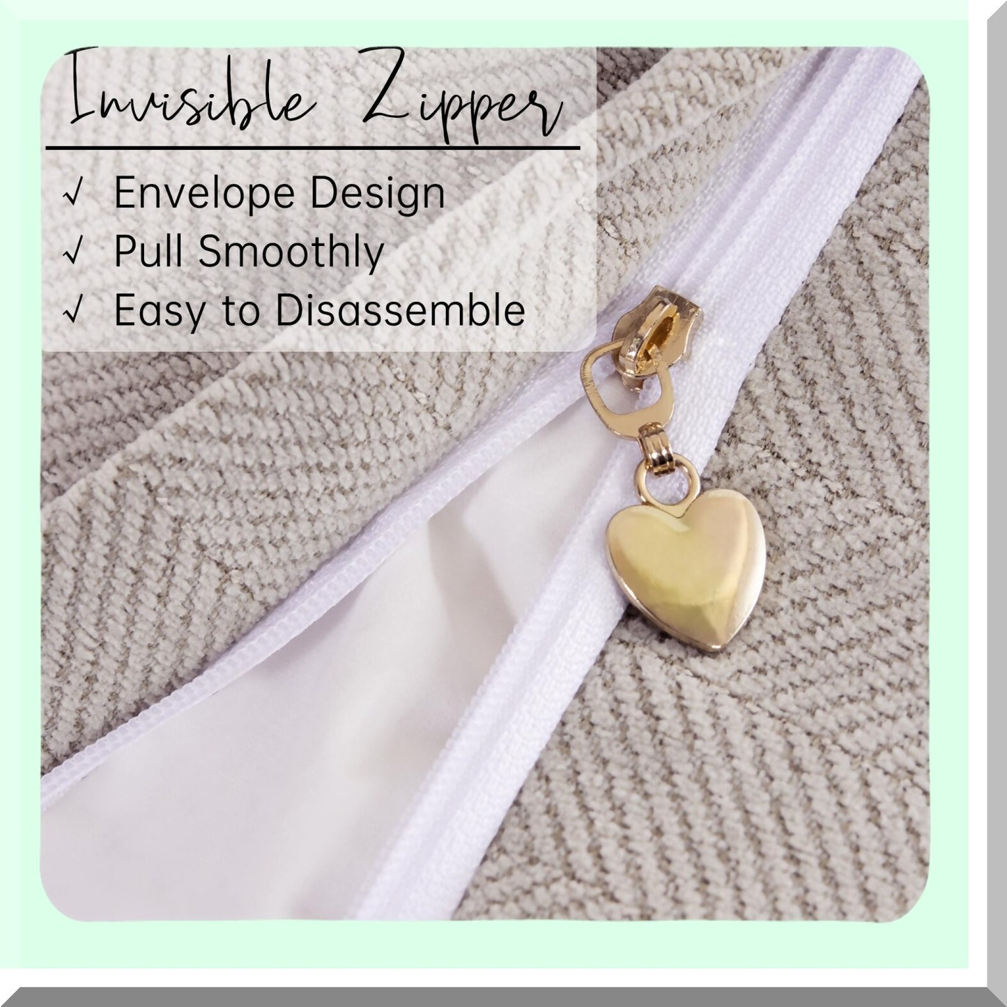 Chenille Elegance Beige Pillow Covers - Set of 2 18x18 Soft & Luxurious Decorative Throw Pillows for Couch, Bed, Home Decor - Elegant Design