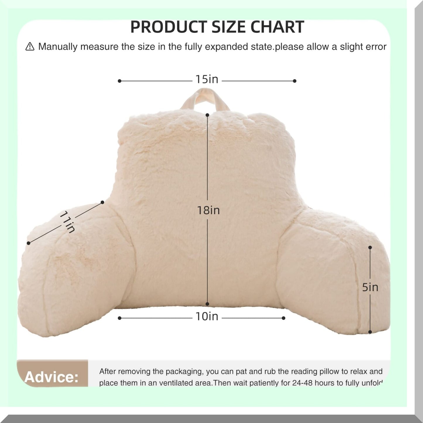 ComfortMax Back Support Pillow - Large Adult Reading Wedge with Arms for Sitting Up in Bed. Ideal for Resting, Sleeping, and Alleviating Snoring.