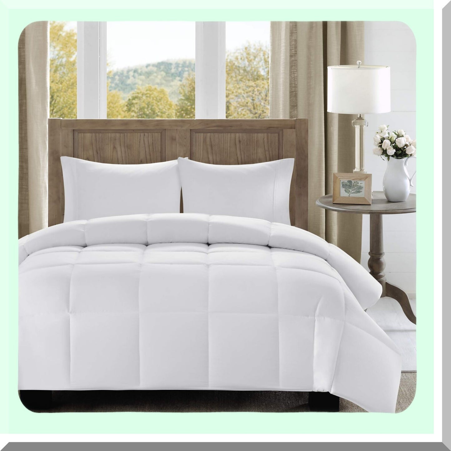 Luxury White Down Alternative Comforter - 300 Thread Count Twin XL - Plush Bedding for Cozy Sleep - Hypoallergenic & Soft - All Season Comforter