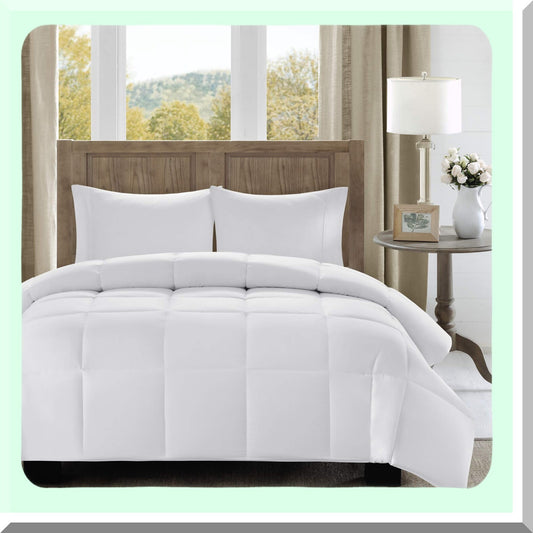 Luxury White Down Alternative Comforter - 300 Thread Count Twin XL - Plush Bedding for Cozy Sleep - Hypoallergenic & Soft - All Season Comforter