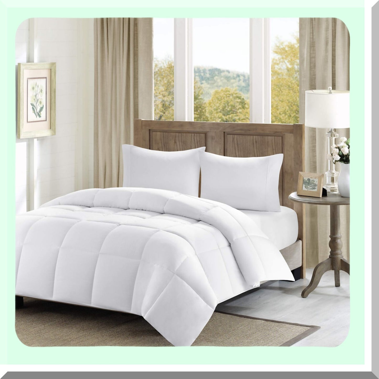 Luxury White Down Alternative Comforter - 300 Thread Count Twin XL - Plush Bedding for Cozy Sleep - Hypoallergenic & Soft - All Season Comforter