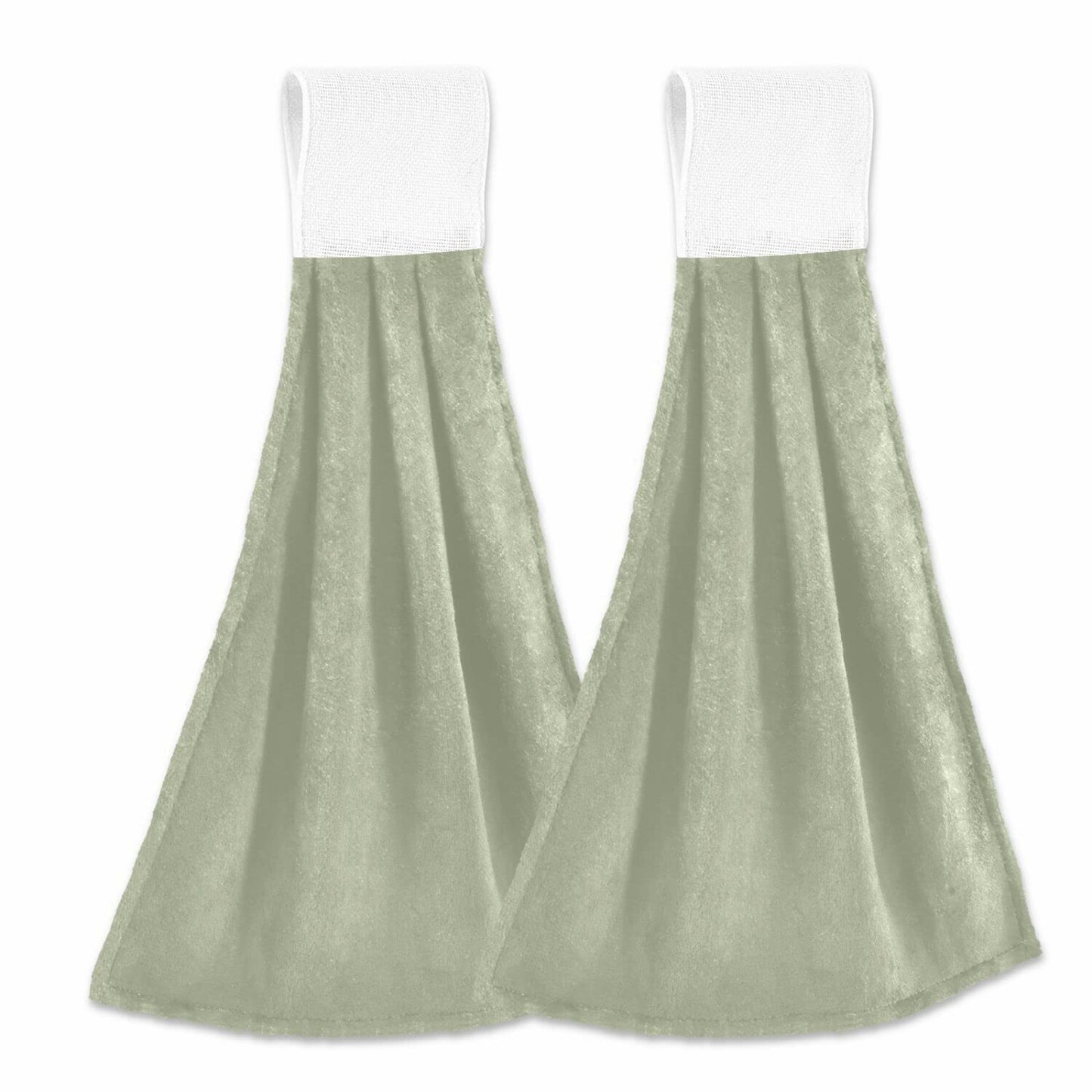 Sage Green Hanging Kitchen Towels Set of 2