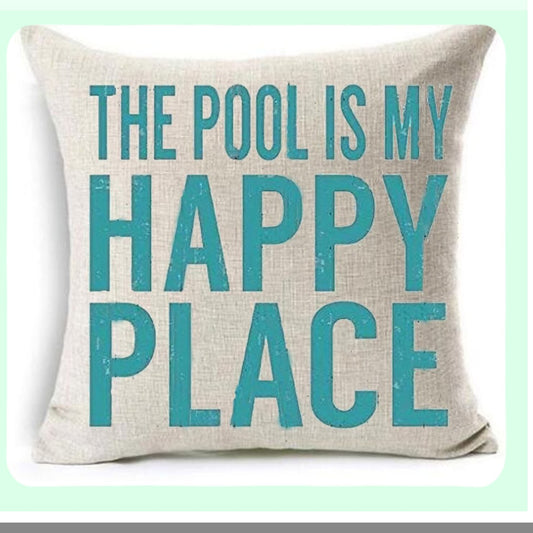 Sunshine Waves Coastal Pillow Cover - Summer Beach Decorative Cushion Case for Sofa Bed Couch - Outdoor Pool Cotton Linen Square - 18 x 18 inch Gift