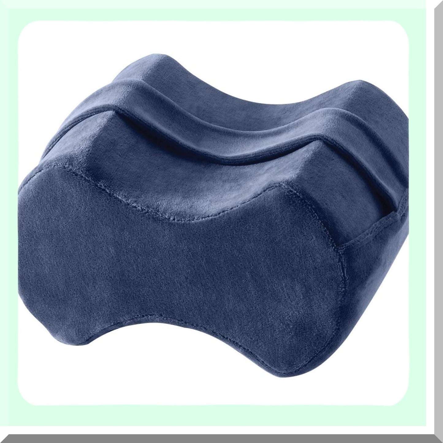 OrthoAlign Leg Support Pillow - Contoured Foam Wedge for Spinal Alignment and Comfortable Sleep - Blue Leg Knee Pillow for Side and Back Sleepers - Stays in Place for Better Rest and Recovery