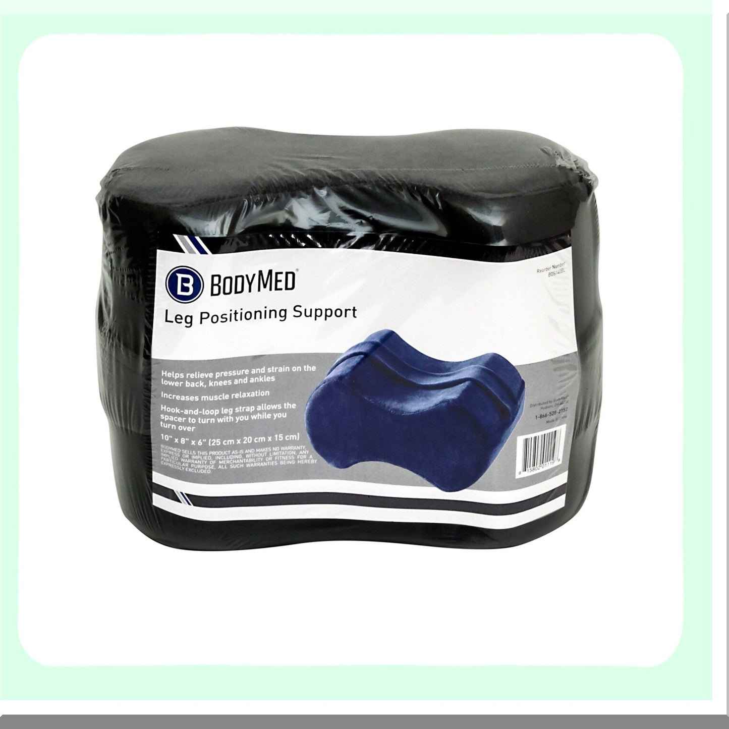 OrthoAlign Leg Support Pillow - Contoured Foam Wedge for Spinal Alignment and Comfortable Sleep - Blue Leg Knee Pillow for Side and Back Sleepers - Stays in Place for Better Rest and Recovery