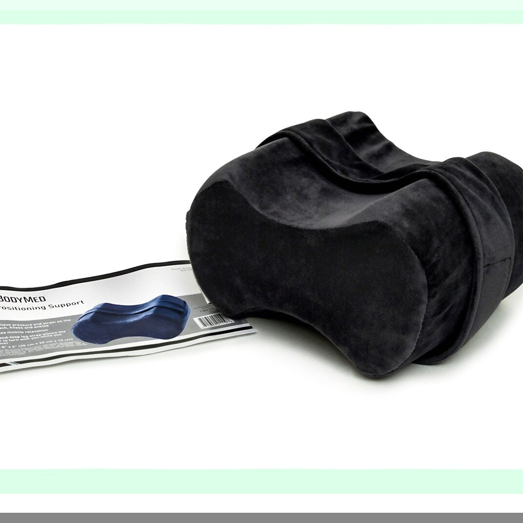 OrthoAlign Leg Support Pillow - Contoured Foam Wedge for Spinal Alignment and Comfortable Sleep - Blue Leg Knee Pillow for Side and Back Sleepers - Stays in Place for Better Rest and Recovery