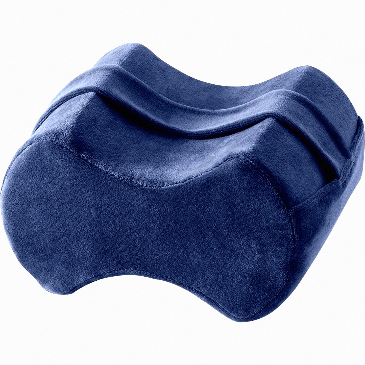 OrthoAlign Leg Support Pillow - Contoured Foam Wedge for Spinal Alignment and Comfortable Sleep - Blue Leg Knee Pillow for Side and Back Sleepers - Stays in Place for Better Rest and Recovery