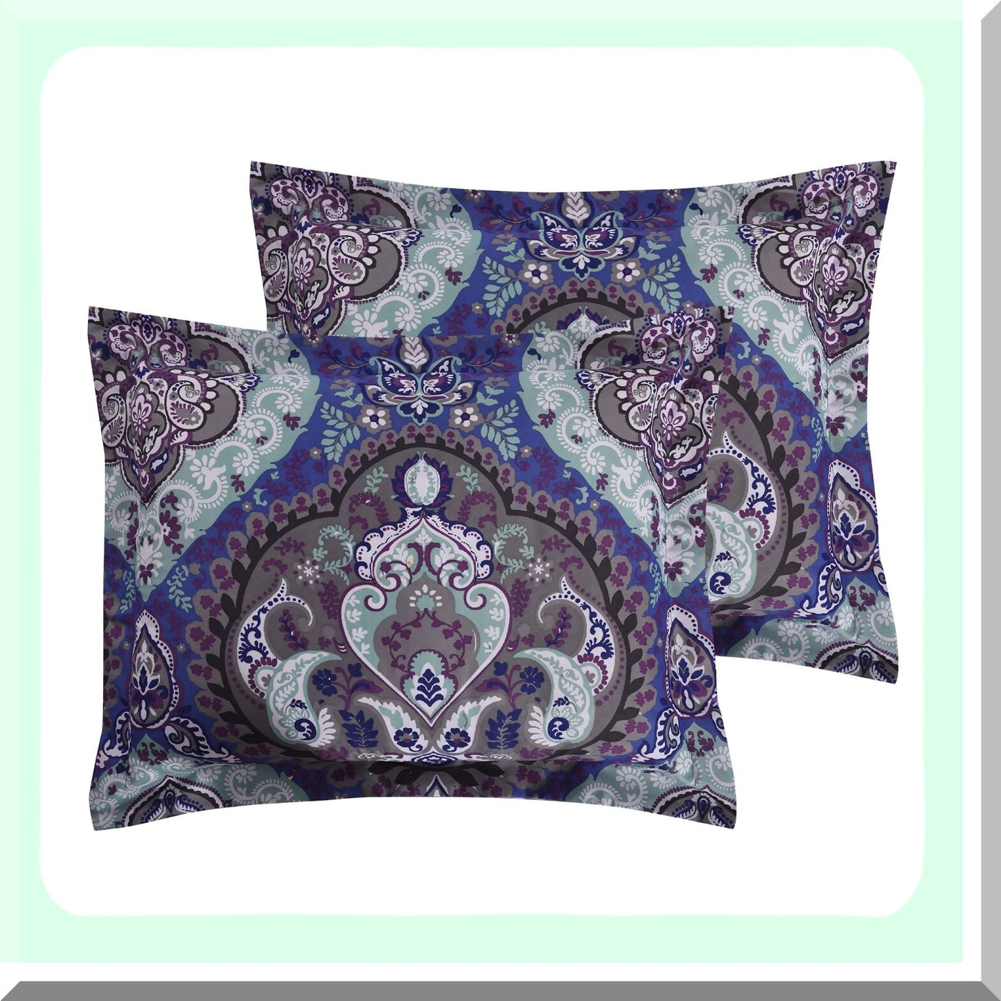 Royal Reverie 8-Piece Queen Bedding Set - Cathedral Print Reversible Comforter, Sheets, and Pillowcases - Complete Bed in A Bag Set