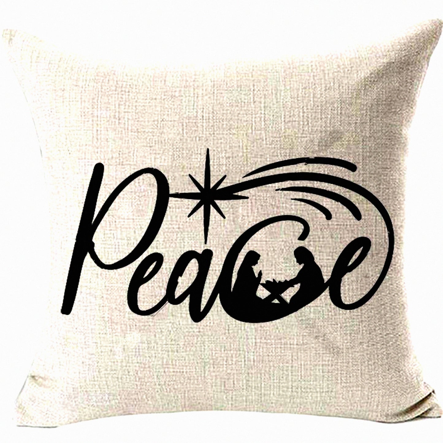Nativity Peace Double-Sided Throw Pillow Covers - Sofa Decoratives with Invisible Zipper - Couch Pillowcases - Removable Peaceful Home Decor