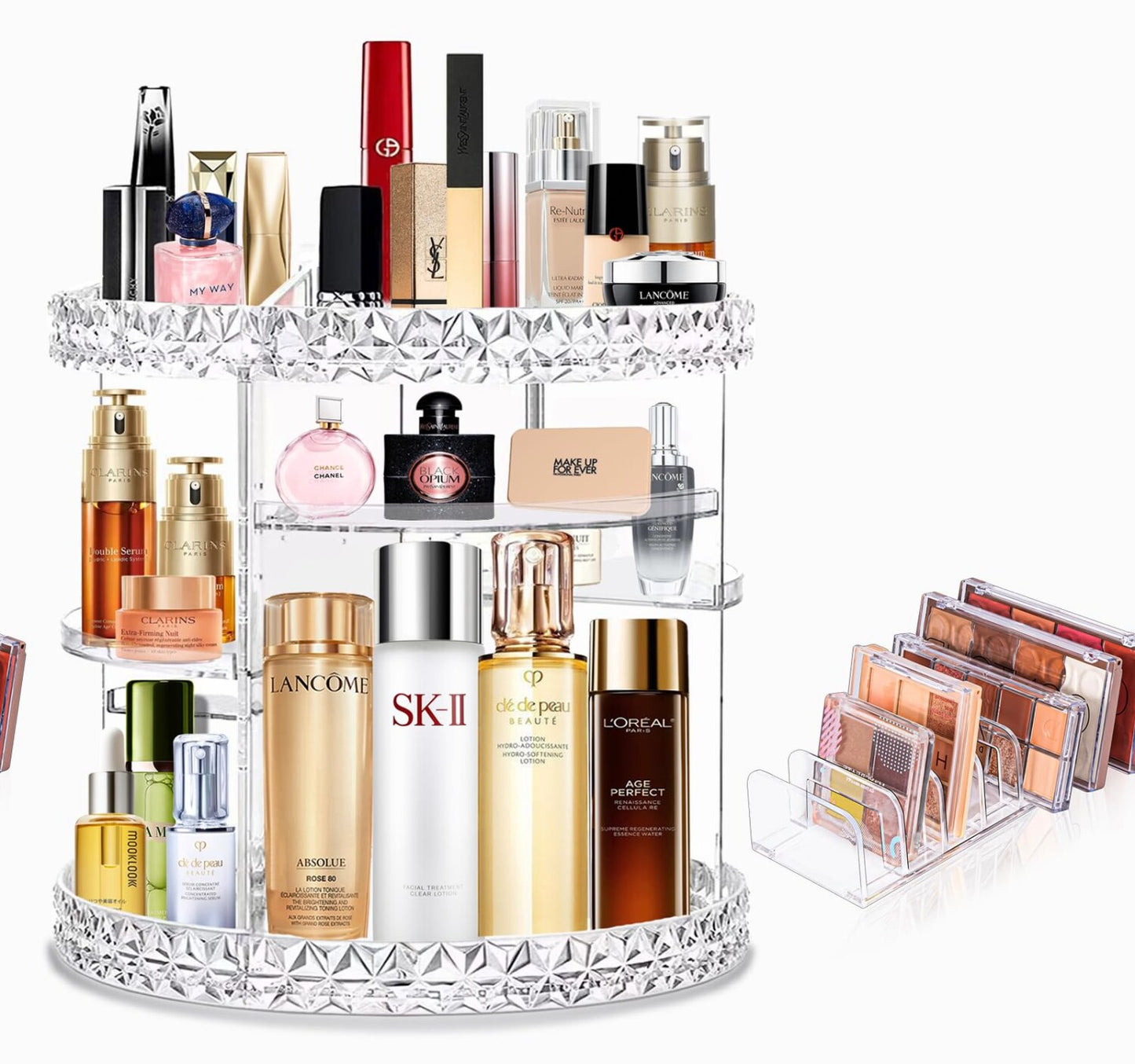 Skincare & Makeup Organizer 6 Layers Clear Rotating