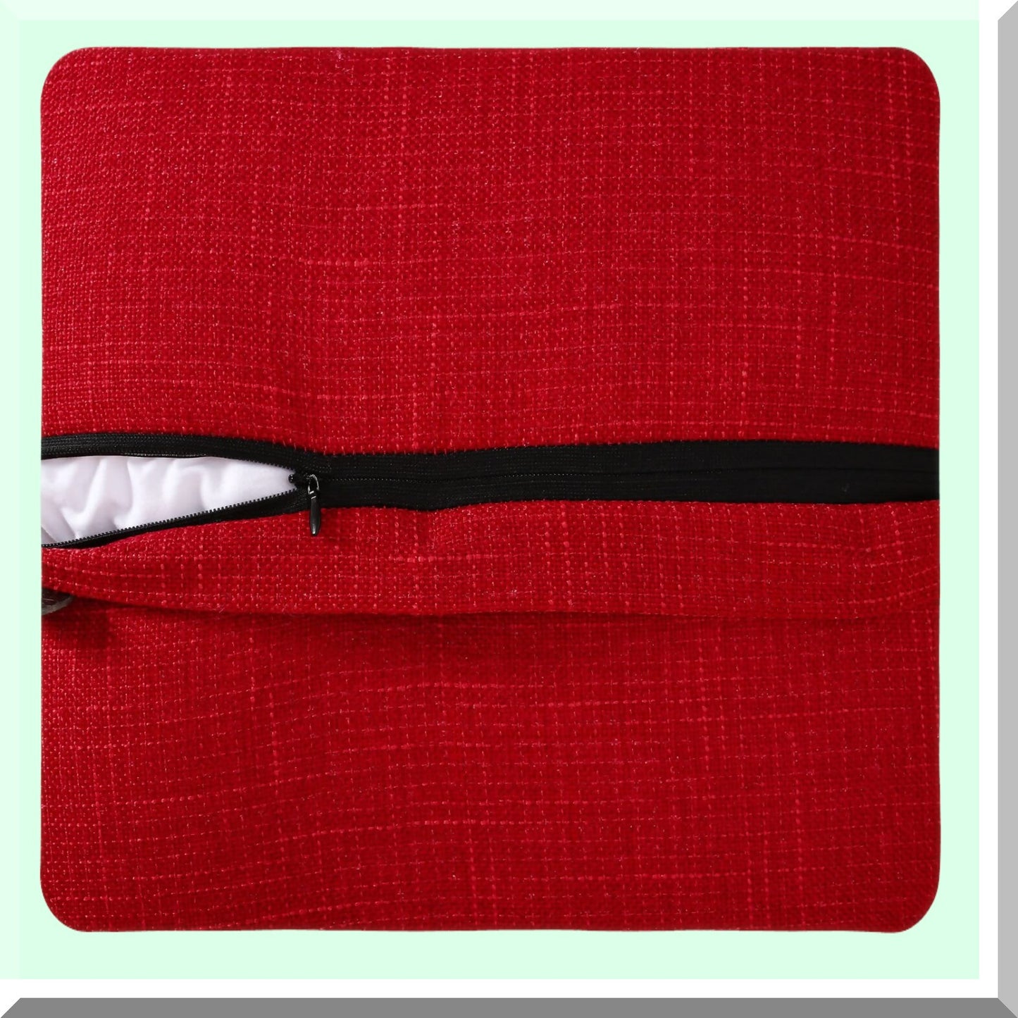 Vintage Buttoned Linen Throw Pillow Covers - Set of 2, 20x20 Inch Square Cushion Cases for Modern Farmhouse Home Decor on Couch or Bed