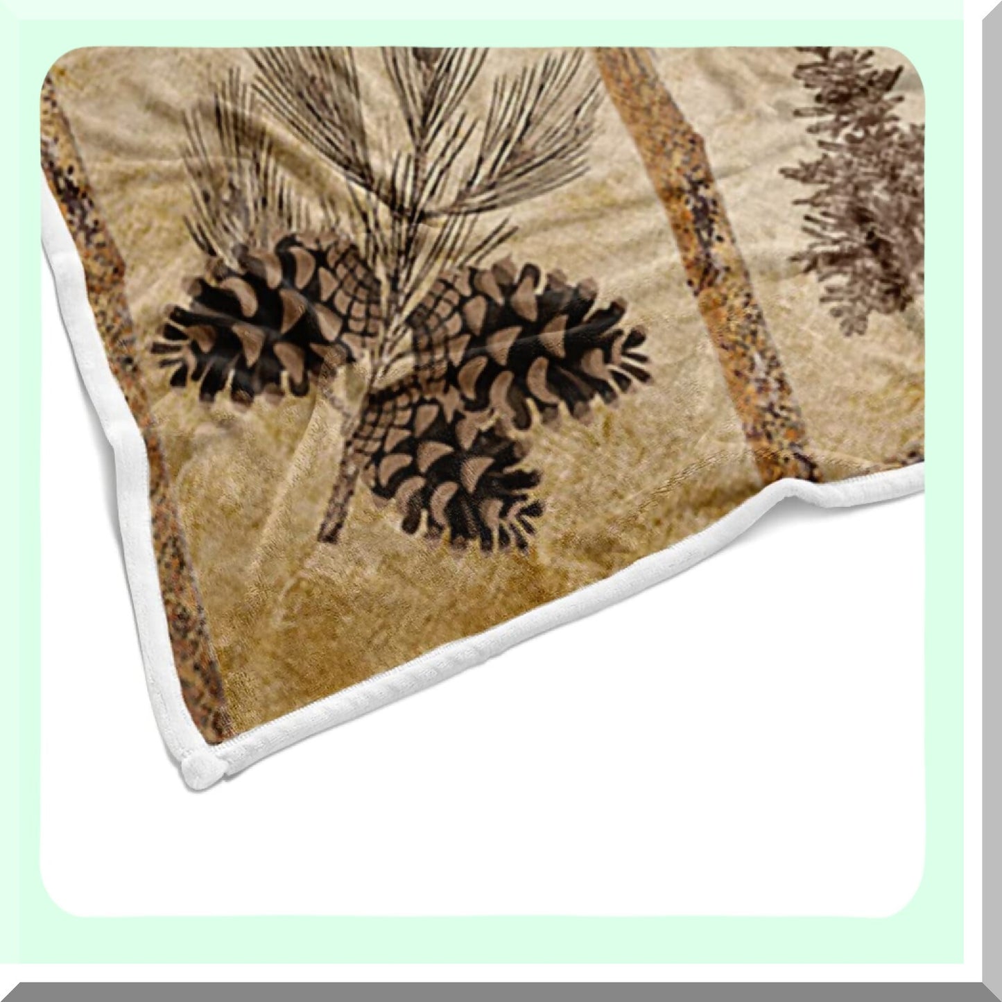 CozyCountry Cabin Throw Blanket - Rustic Farmhouse Antique Bear Moose Design, Warm Fleece for Bed, Couch, Hunting, Camping, and Room Decor