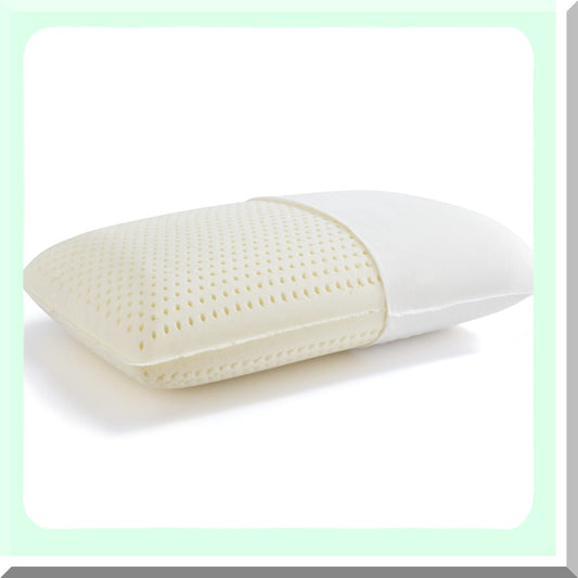 Luxury Natural Latex Pillow - Extra Soft Cotton Cover - Standard Size Bed Pillow for Sleeping - Side, Back, Stomach Sleepers - Spine Support DreamRest