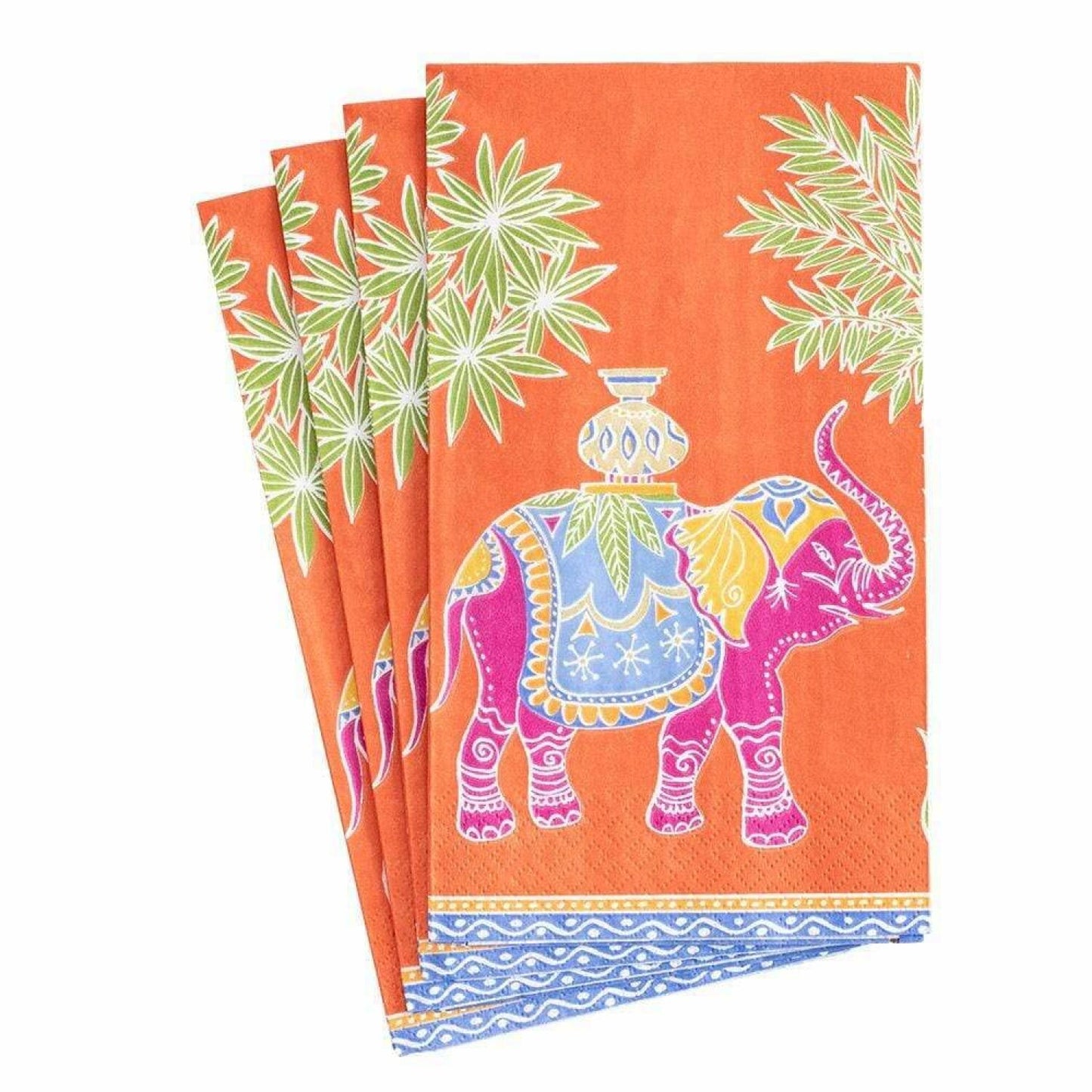 Orange Triple-Ply Guest Towel Napkins Pack of 15