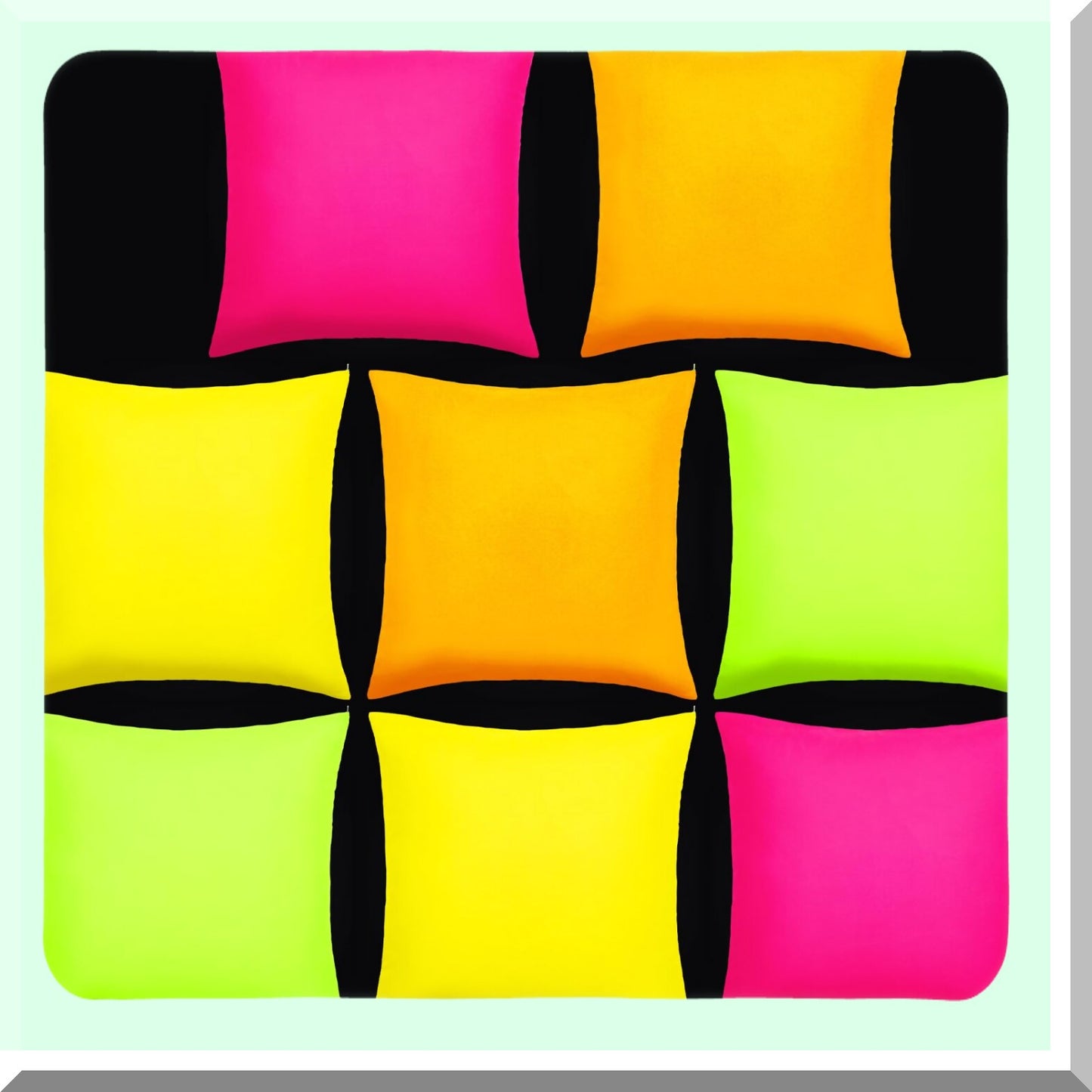 Colorful Cushion Covers Set - 8 Pack Bright Square Pillow Cases for Home Decor - 18 x 18 Inch Throw Pillow Covers for Living Room, Bedroom, Patio & Garden - Decorative Couch Pillow Covers (Covers Only)